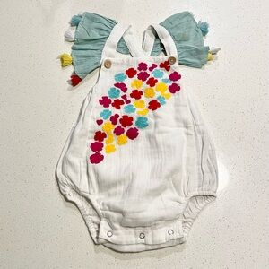 Masala Baby Floral Embroidered Romper